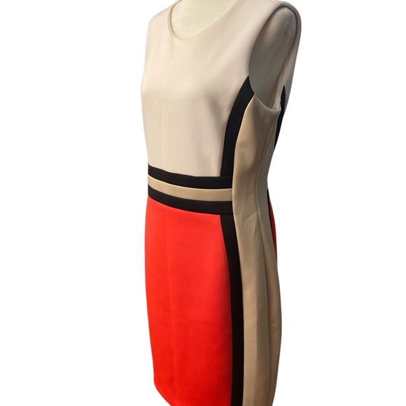 Calvin Klein Red and White Midi Dress - Picture 4 of 11